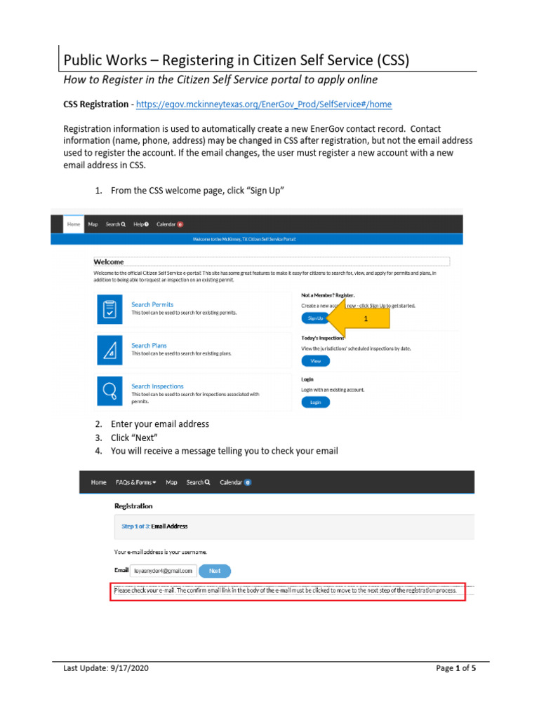CSS Registration Guide for Contractors | PDF | Password | Internet