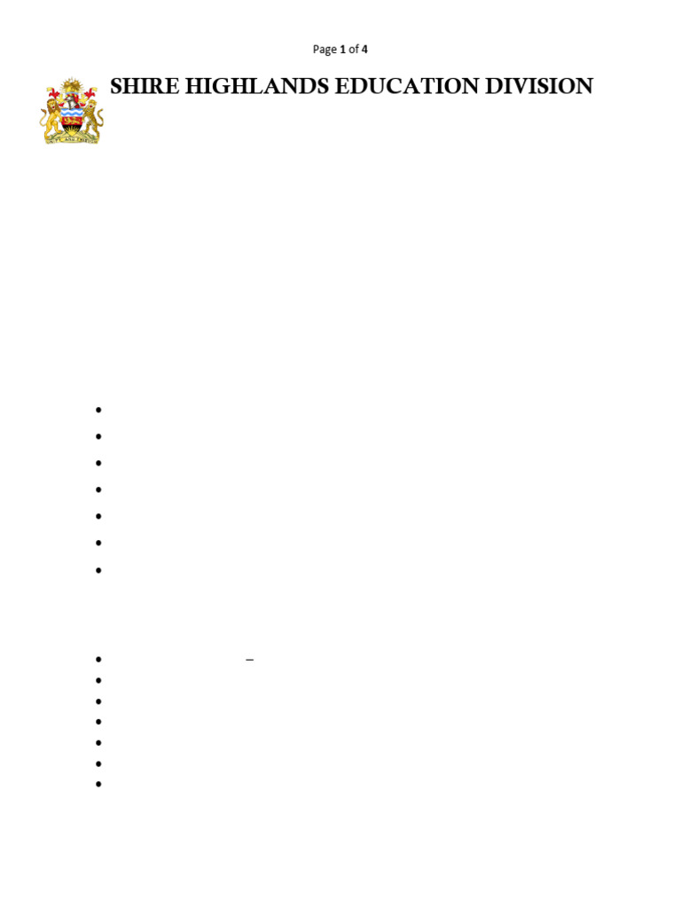 2024 Shed Chichewa Pi Marking Key | PDF