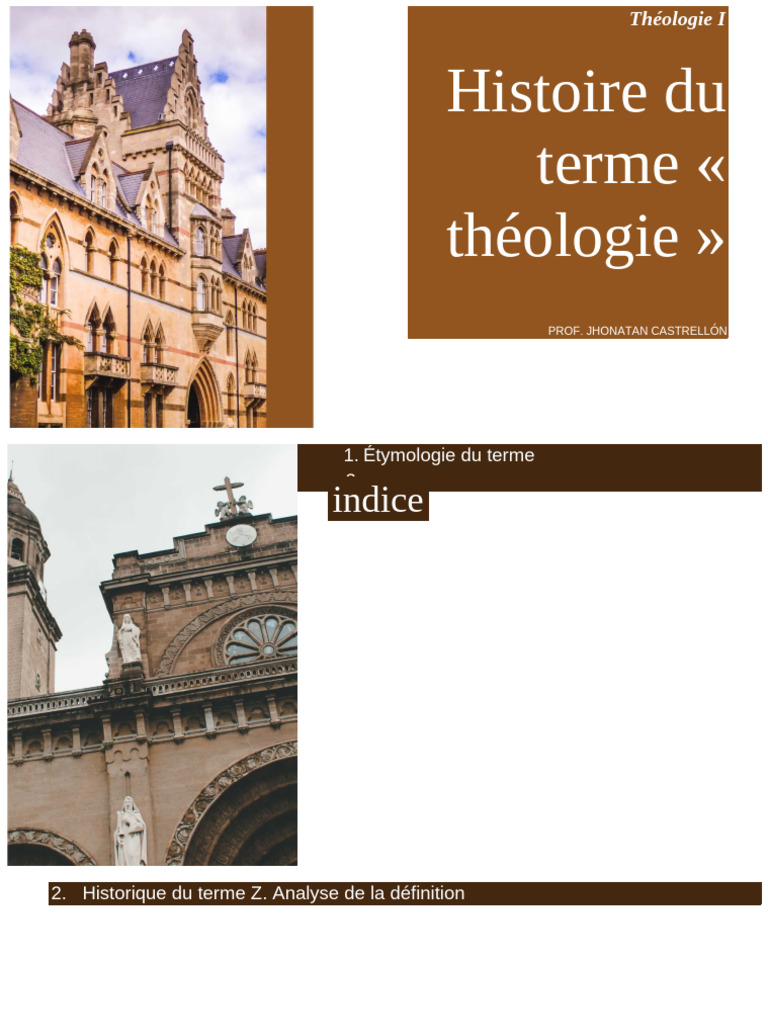 Étymologie et histoire de la théologie | PDF | Théologie | Dieu