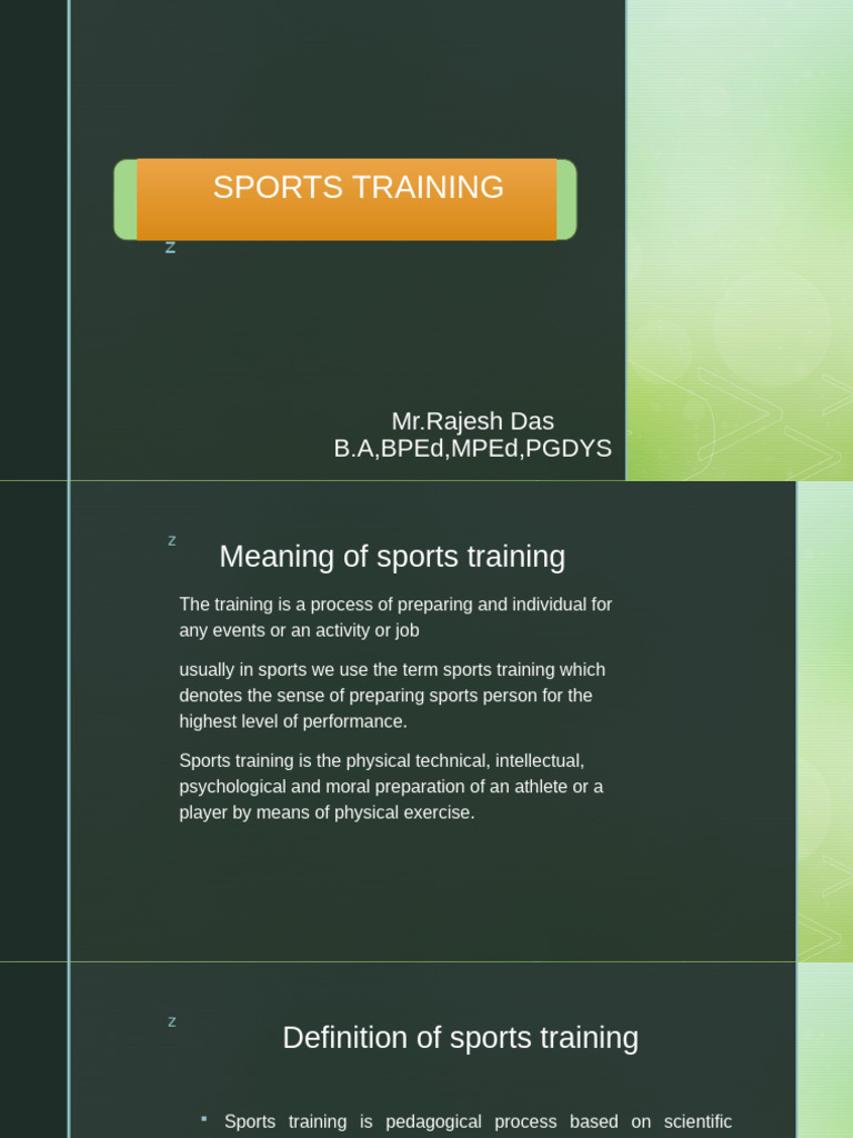 Sports Training BA 4th | PDF | Physical Fitness | Sports