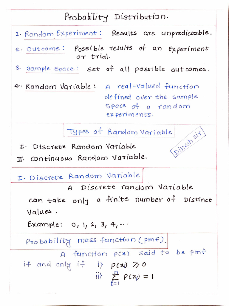Probability Distribution Overview | PDF | Probability Distribution ...