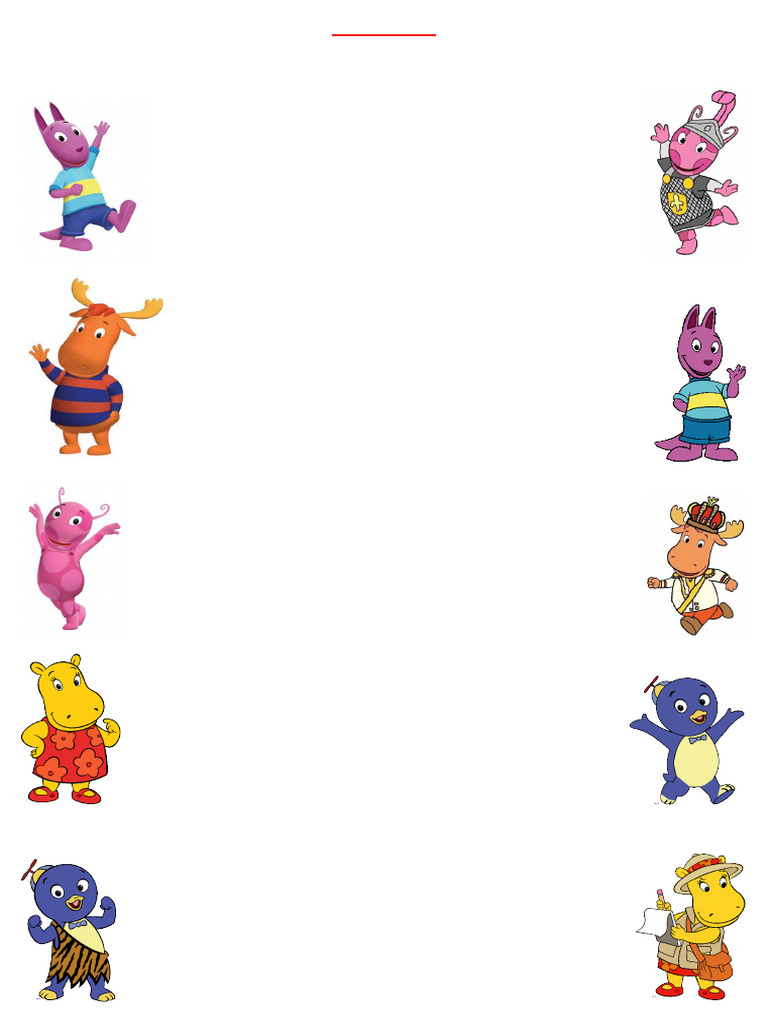 Atividade: Ligue Personagens Backyardigans | PDF