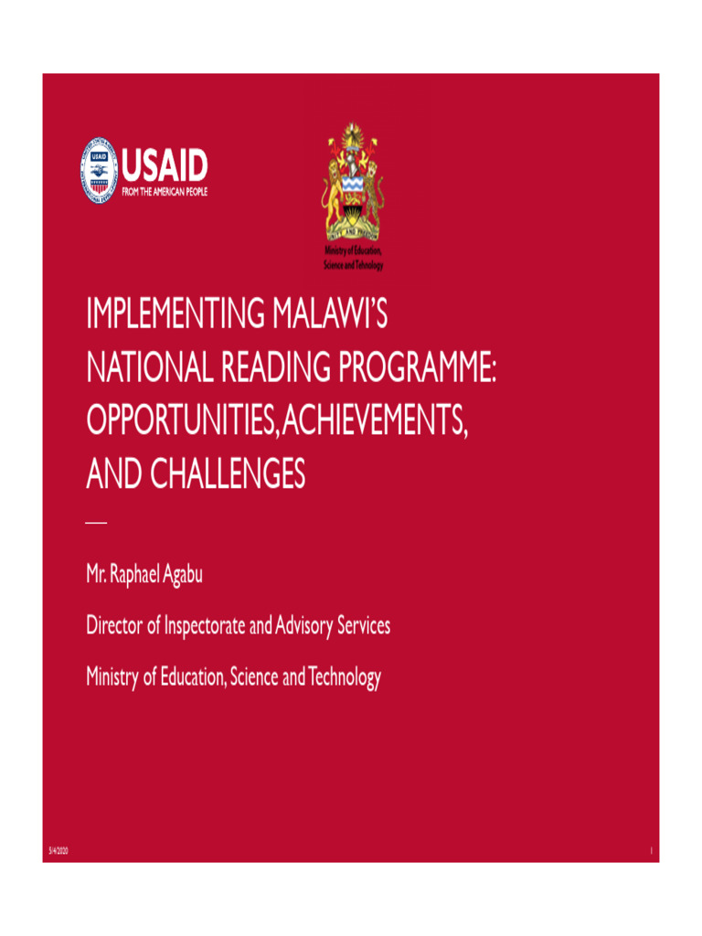 Malawi National Reading Programme Insights | PDF | Languages | Foreign ...