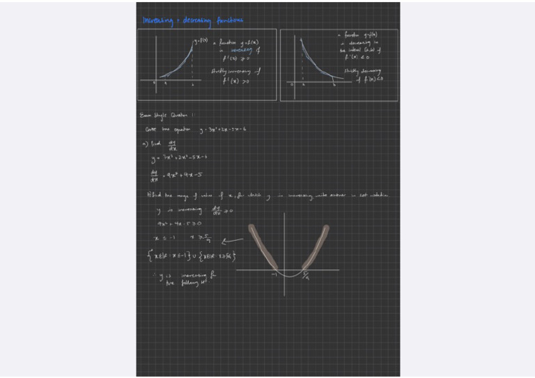 Increasing and Decreasing Functions | PDF
