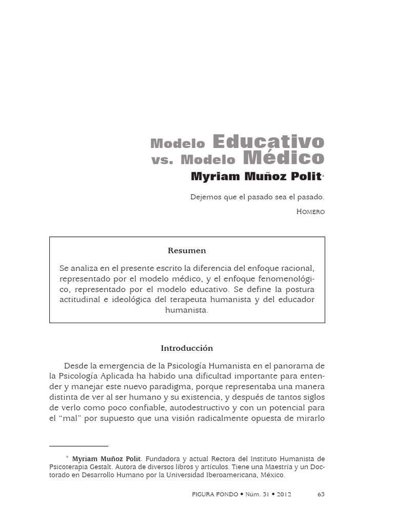 Modelos Educativo y Médico en Psicología | PDF | Aprendizaje | Sicología