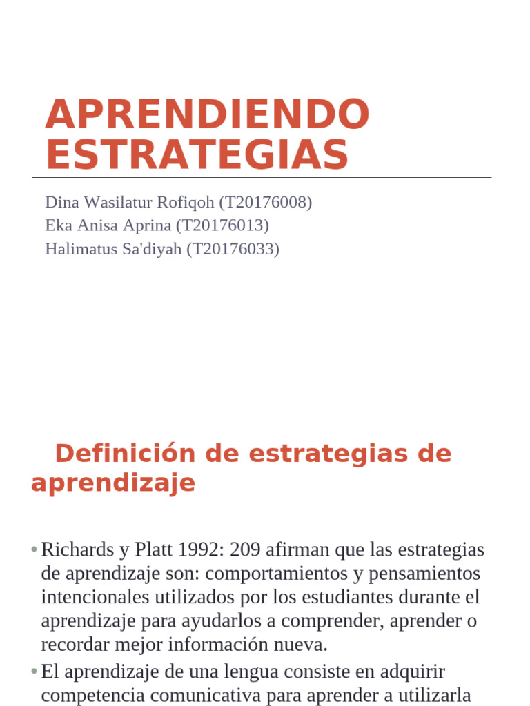 Estrategias de Aprendizaje | PDF | Aprendizaje | Memoria