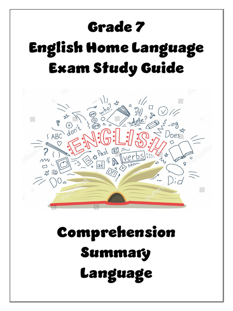Grade 7 English Exam Study Guide | PDF | Reading Comprehension | Verb