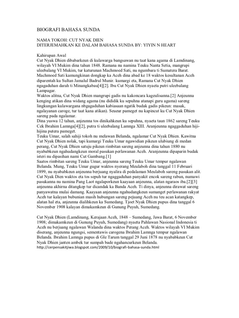BIOGRAFI BAHASA SUNDA