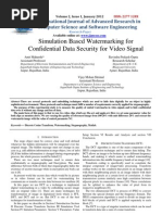 Simulation Based Watermarking For Confidential Data Security For Video Signal