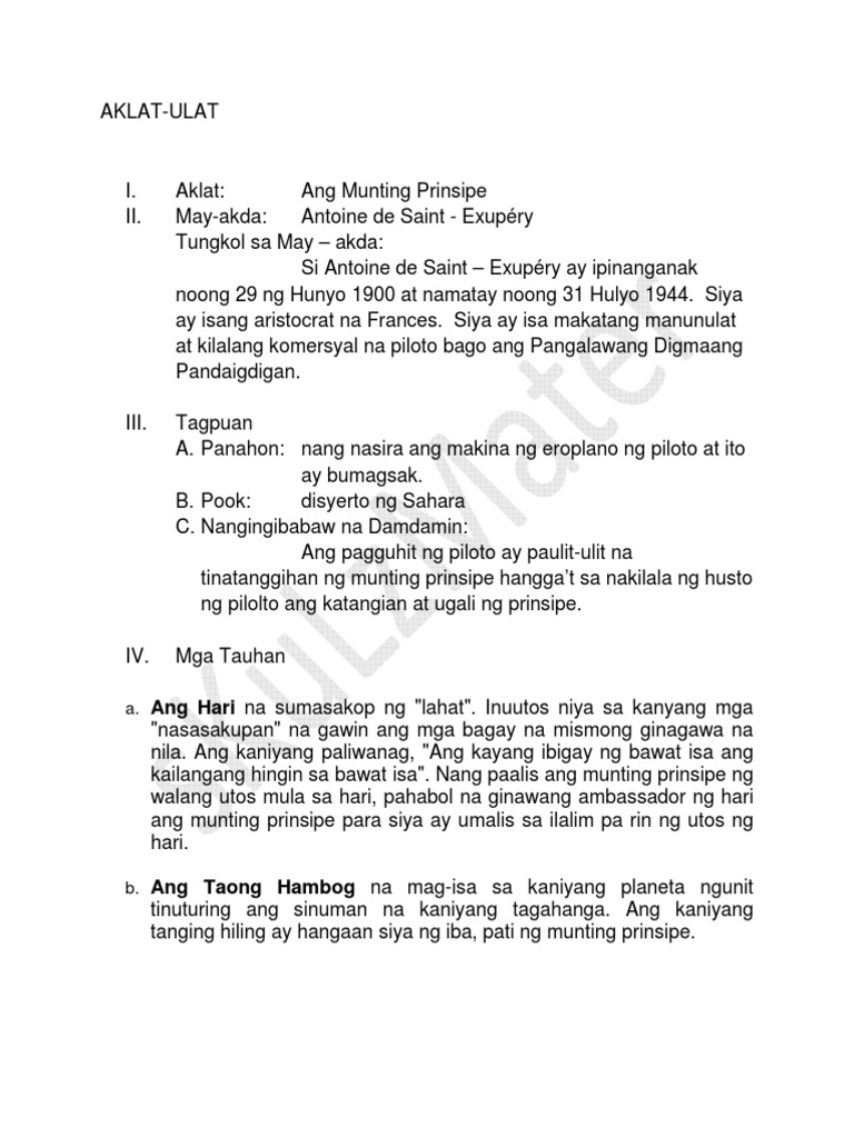 Ang munting prinsipe book report 08 picture