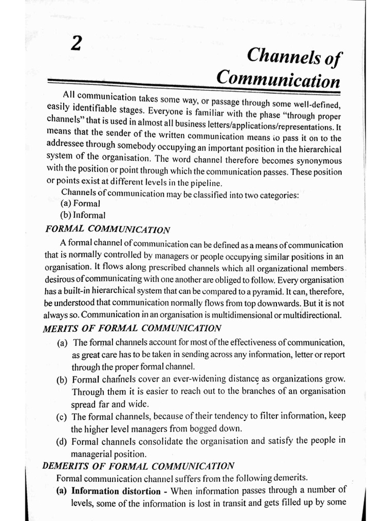 Channels of Communication | PDF