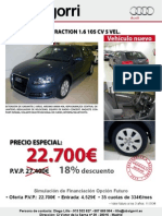 A.Baigorri - A3 Sportback Attraction 1.6 NUEVO Con Un 18% de Descuento