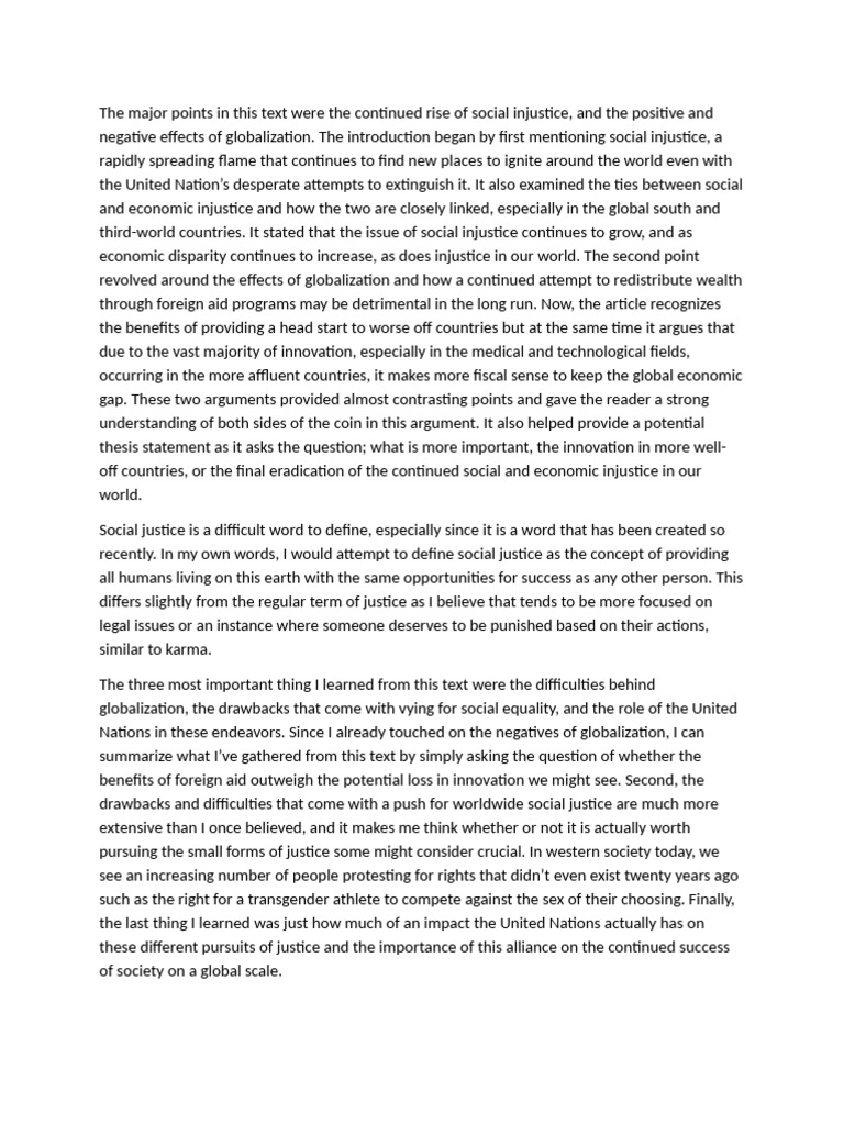 Reflection 2 Social Justice | PDF | Social Justice | Justice