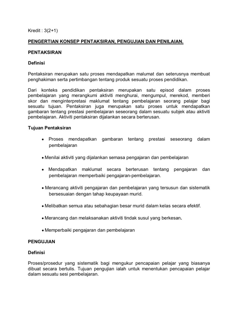 Tujuan Penilaian Pdf
