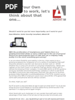 Download BYOD Bring Your Own Device - Lets think about that by Advent IM SN82167357 doc pdf