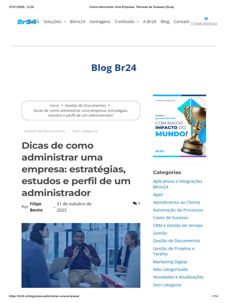 Dicas para Administrar uma Empresa com Sucesso | PDF | Gestão de ...