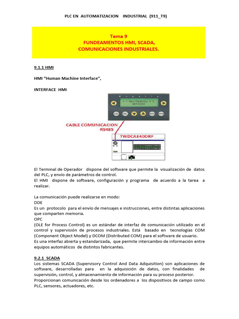 PLC y SCADA en Automatización Industrial | PDF | Red de computadoras ...