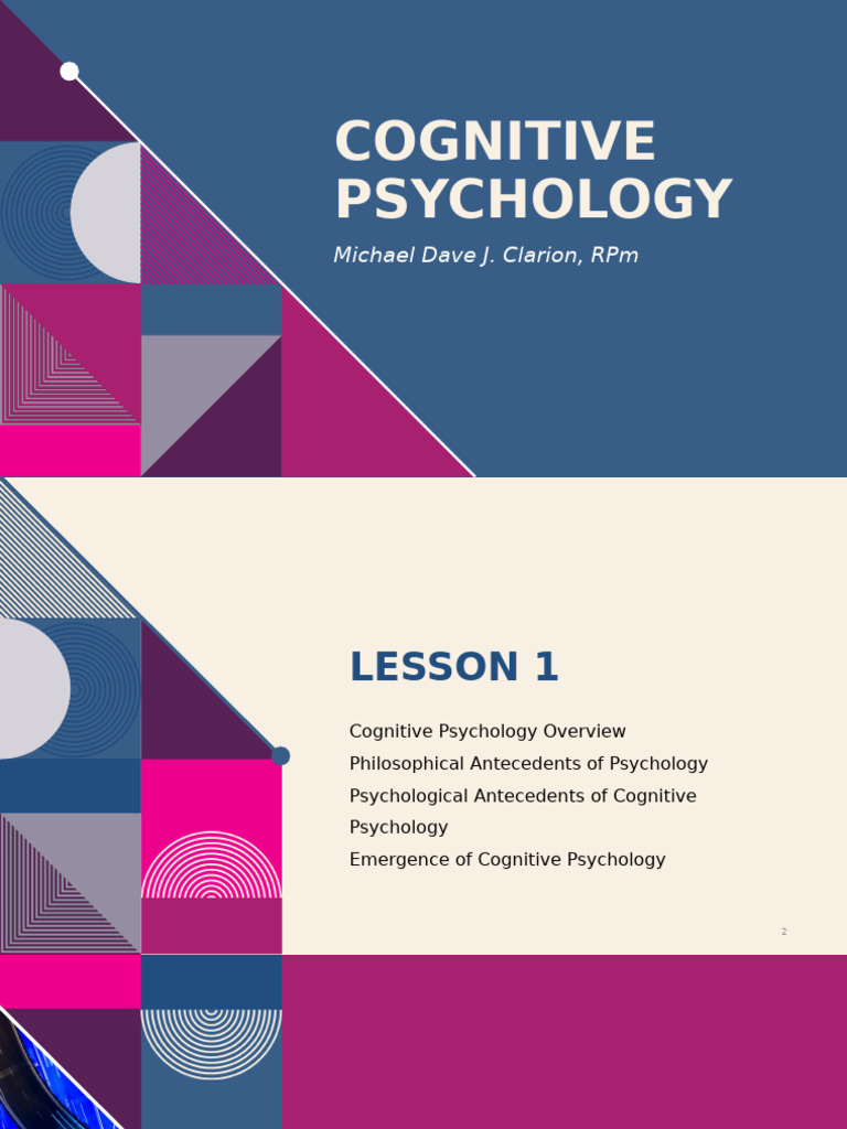 Cognitive Psychology Overview and Concepts | PDF | Psychology ...