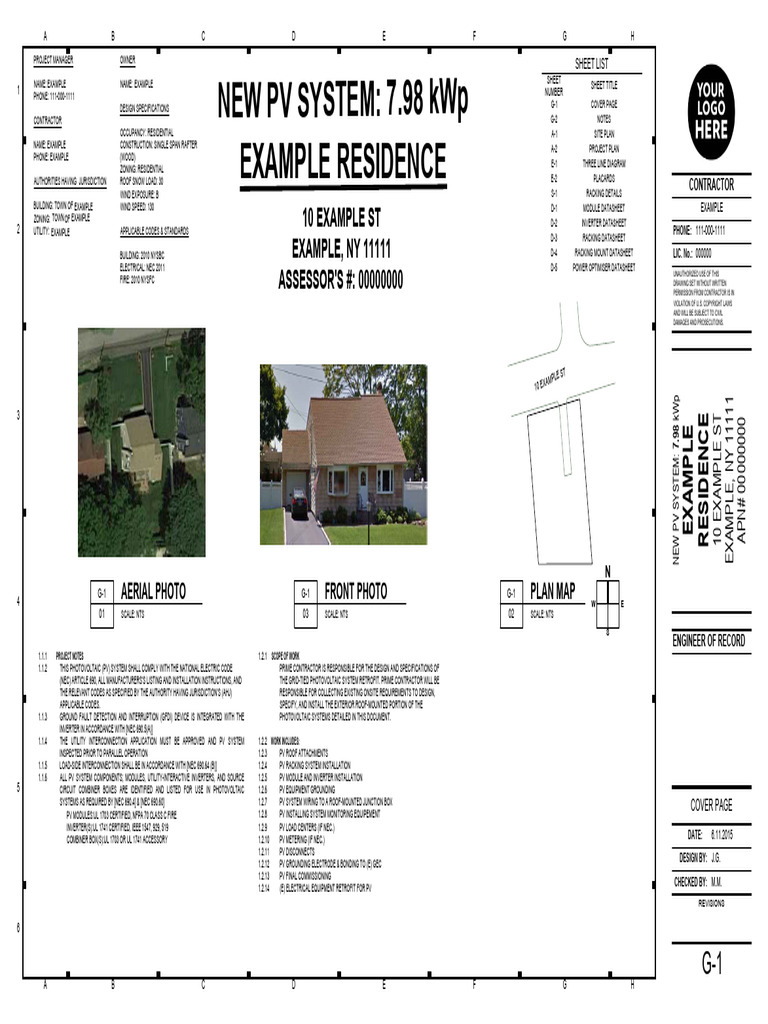 PV System Retrofit Design Specifications | PDF | Photovoltaic System ...