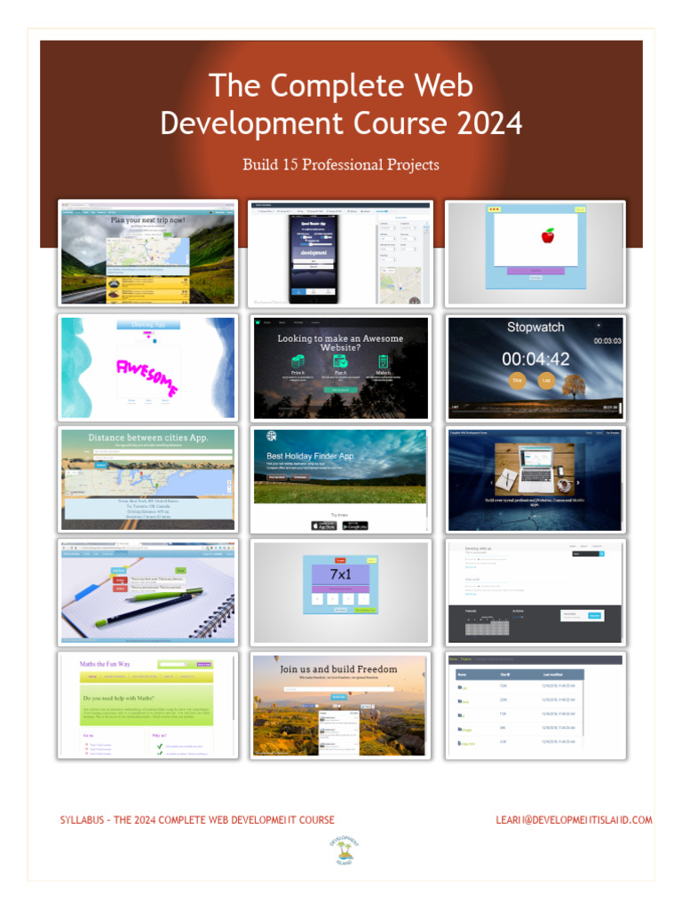 Syllabus+&+Projects Final | PDF | Bootstrap (Front End Framework) | J Query