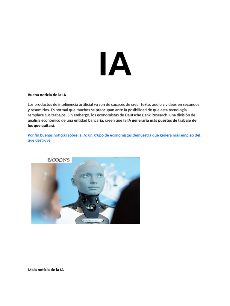 La Inteligencia Artificial Podr%C3%ADa Llevar a La Extinci%C3%B3n de l ...