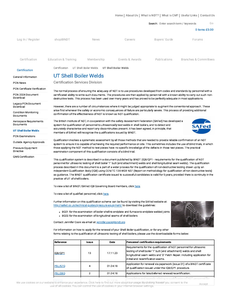 UT Shell Boiler Welds | PDF | Nondestructive Testing