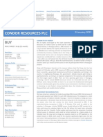 Condor Resources Buy Note 9 Jan 2012