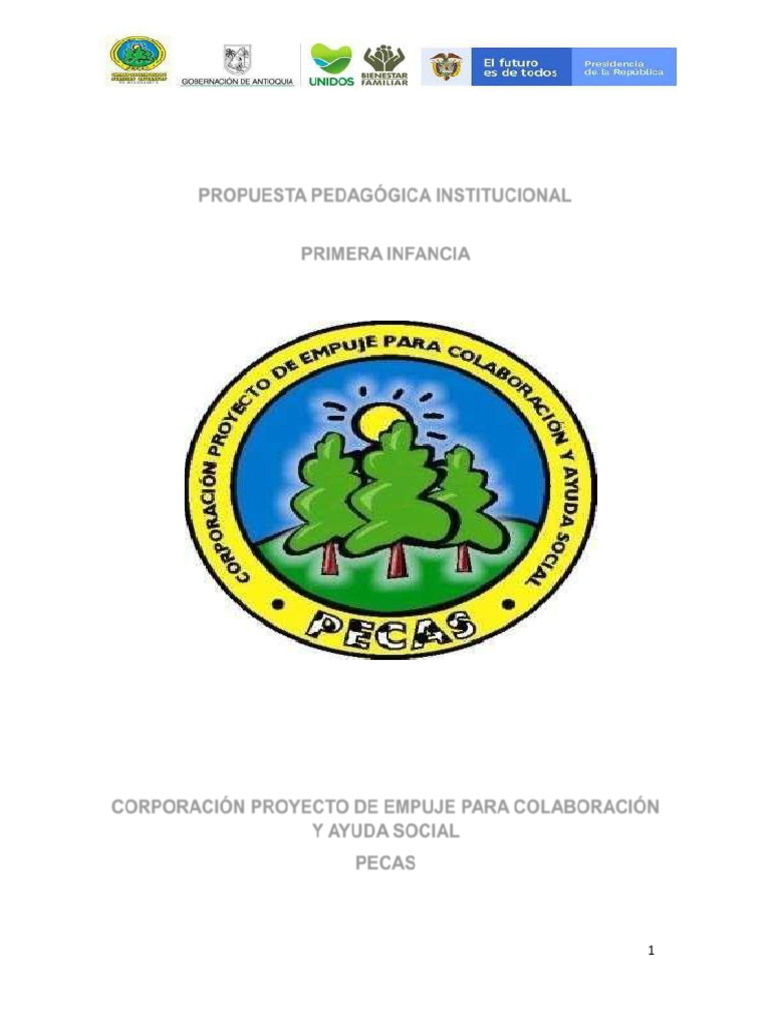 Propuesta Pedagógica para Primera Infancia | PDF | Educación de la ...