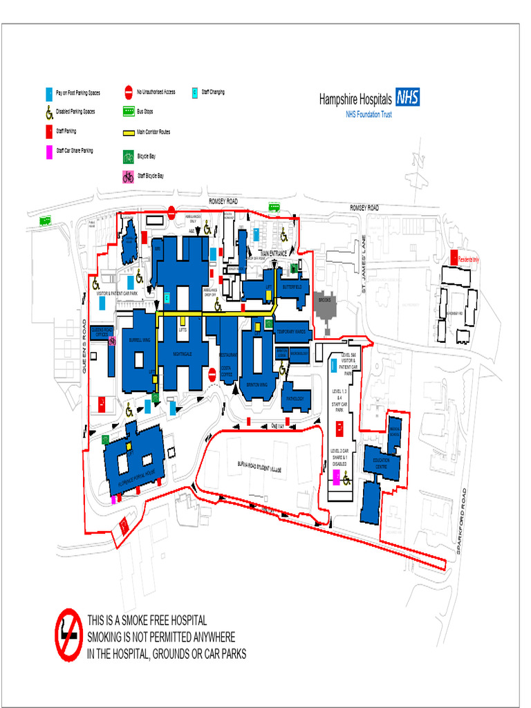 Ipswich Hospital Site Map Overview | PDF | Parking | Public Services