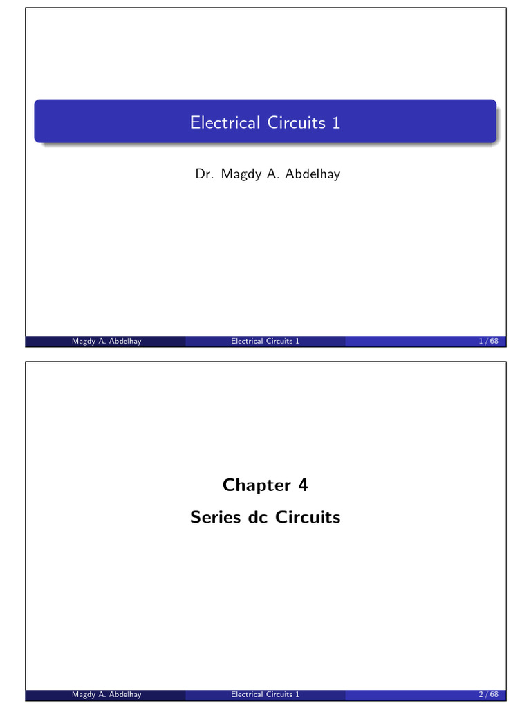 Chapter4 Pdf Series And Parallel Circuits Resistor