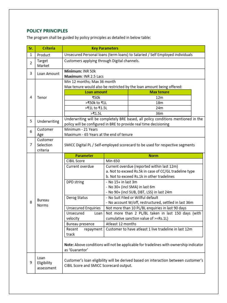 Policy Extract - Test Program | PDF | Loans | Asbestos