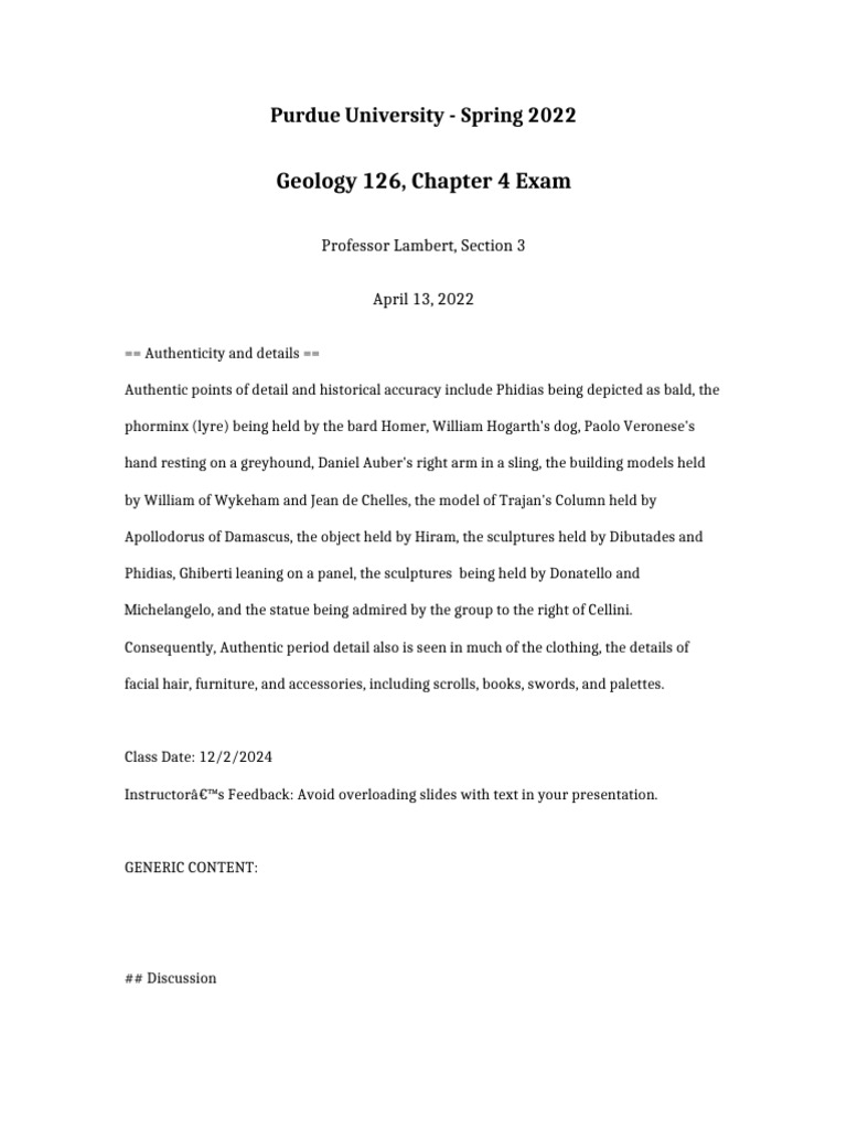 Geology 126 Chapter 4 Exam | PDF