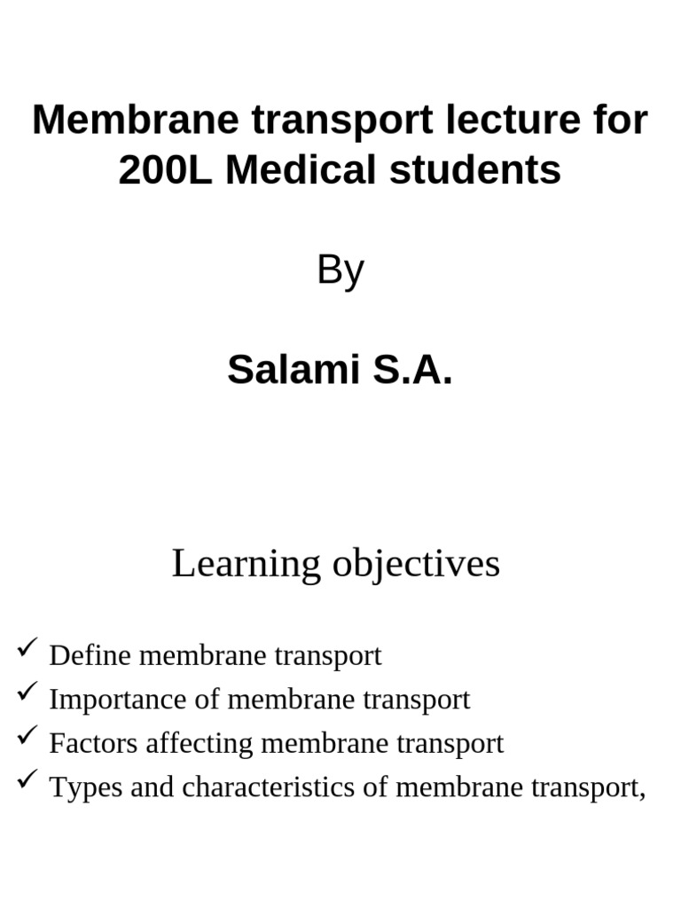 Membrane Transport Mechanisms Explained | PDF | Cell Membrane | Osmosis