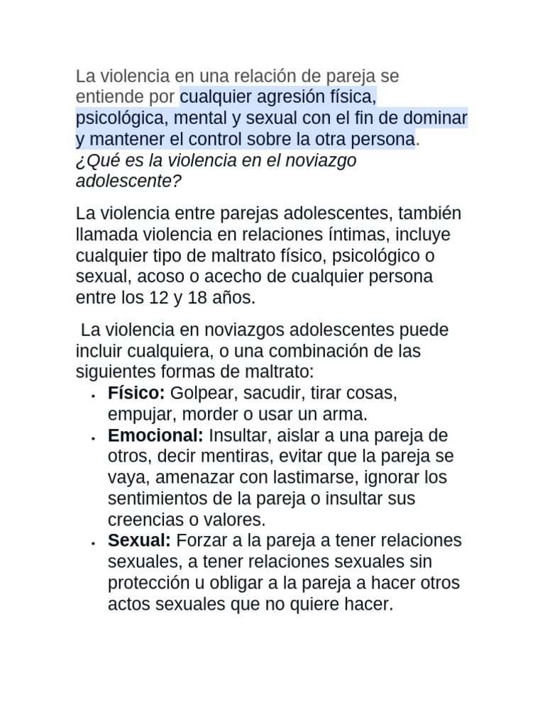 Prevención de la Violencia en Noviazgos | PDF | Violencia | Abuso infantil