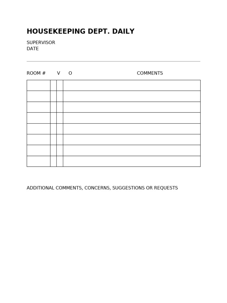 Housekeeping Dept | PDF