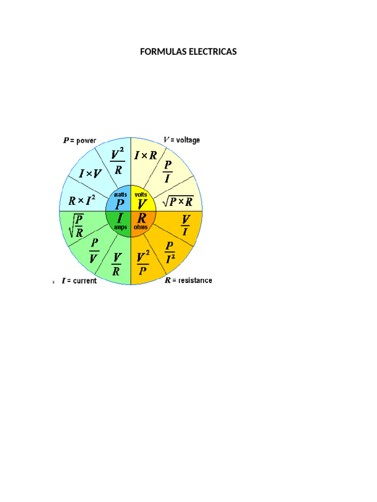 Formulas Electricas | PDF