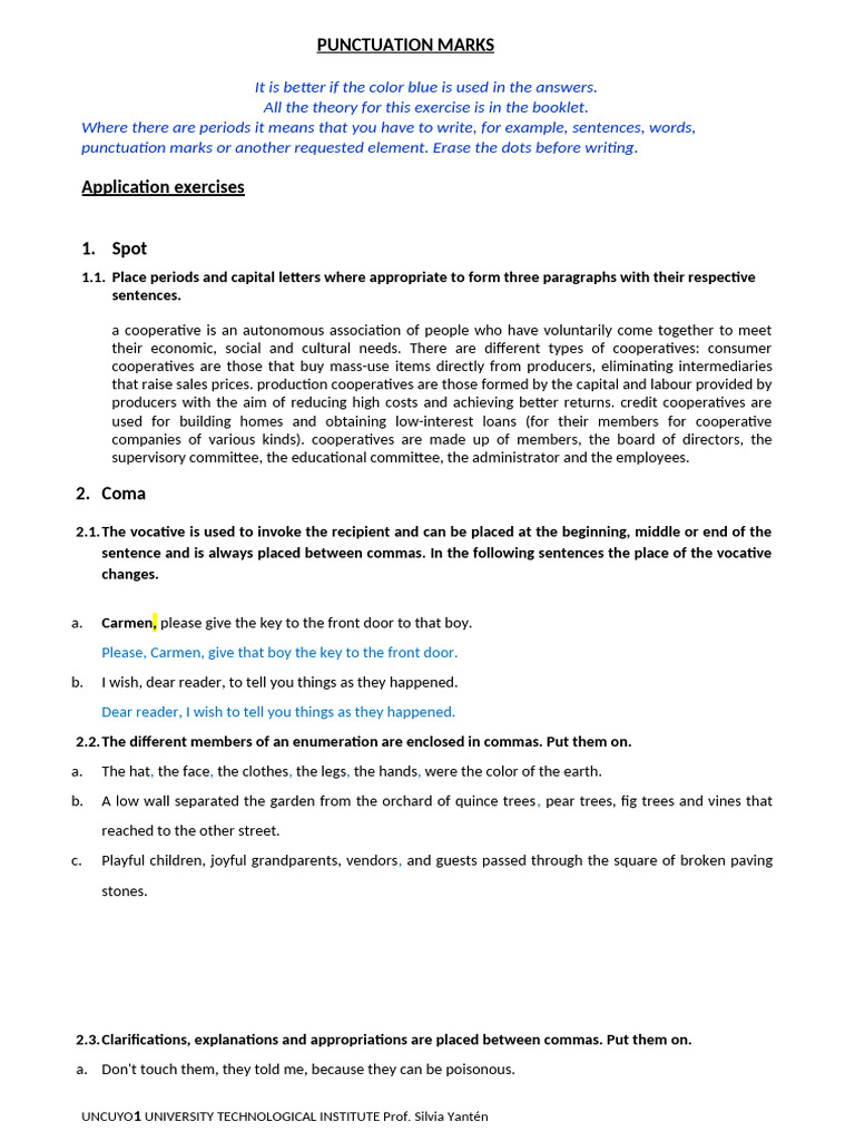 Punctuation | PDF | Punctuation | Cooperative