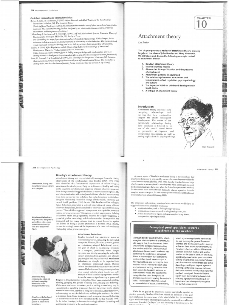 Attachment Theory reading | PDF