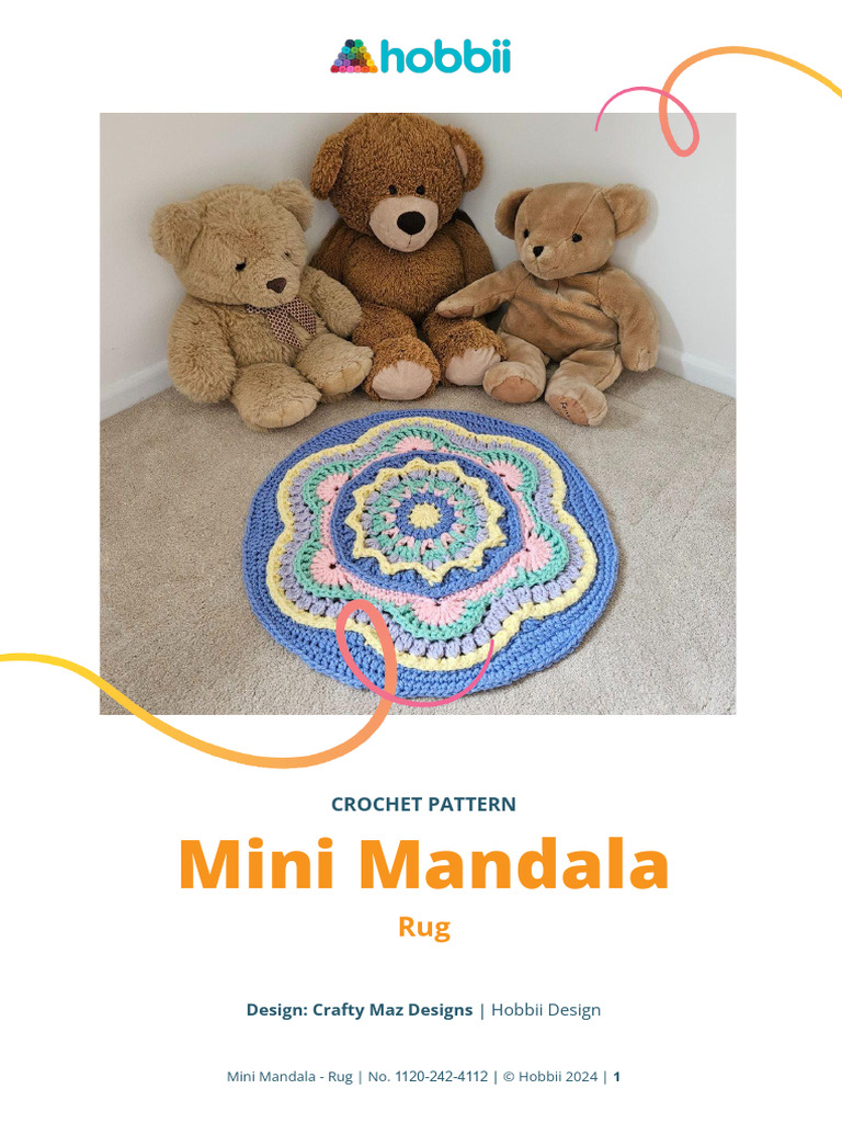 Mini Mandala Rug Us | PDF | Crochet | Textiles