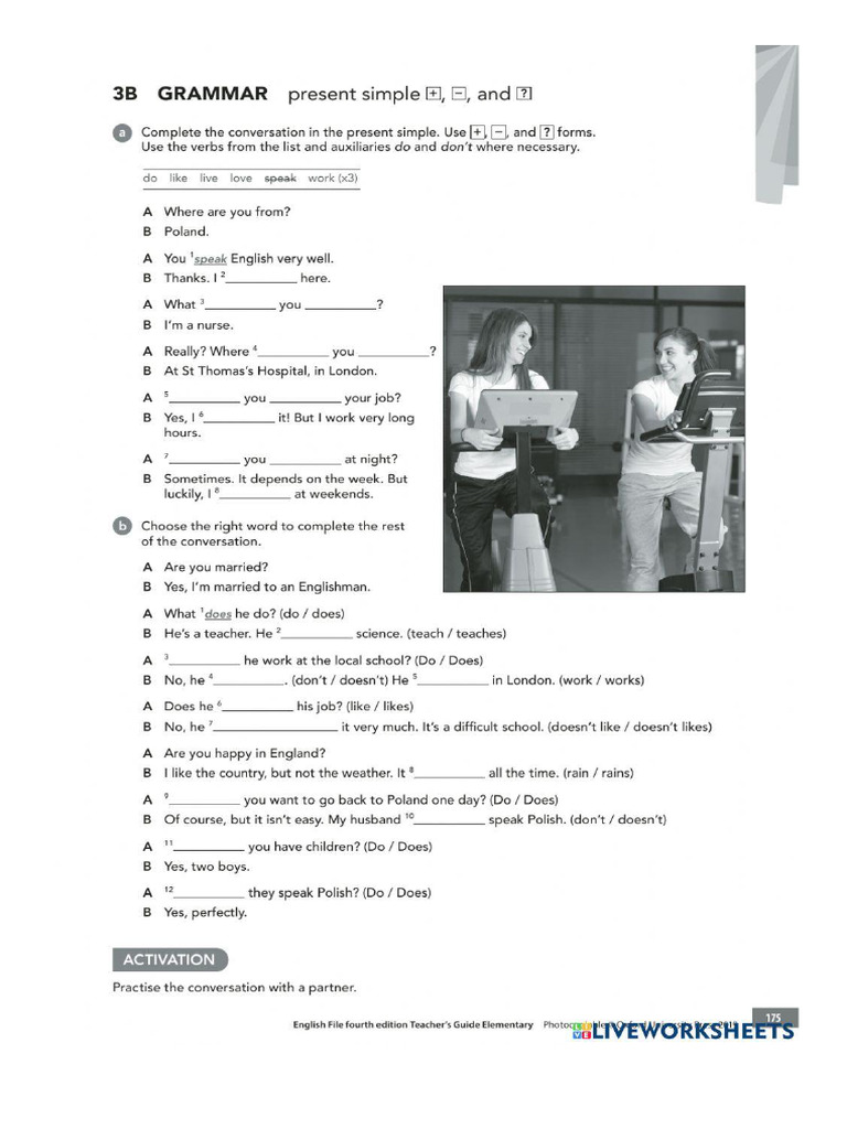PRESENT SIMPLE AFFIRMATIVE, NEGATIVE AND INTERROGATIVE 1 | PDF