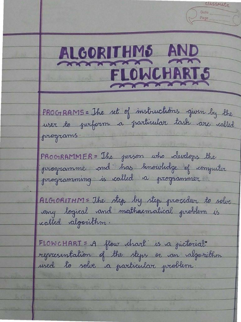 Algorithms and Flowcharts - Computers | PDF