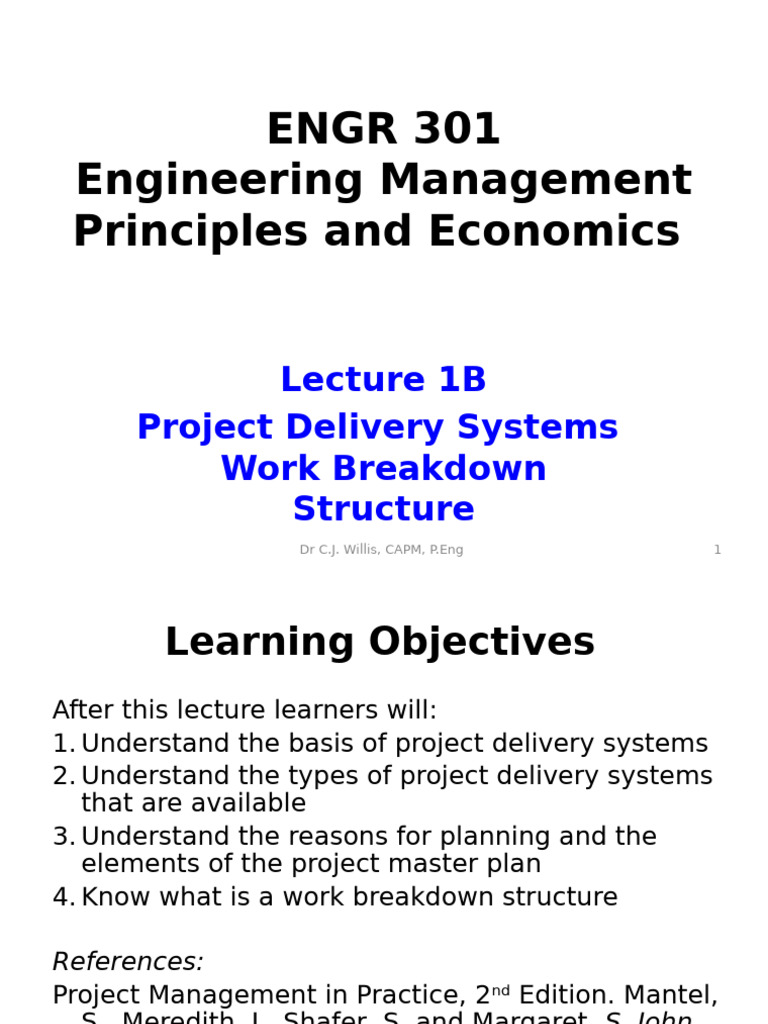 Project Delivery Systems and WBS Overview | PDF