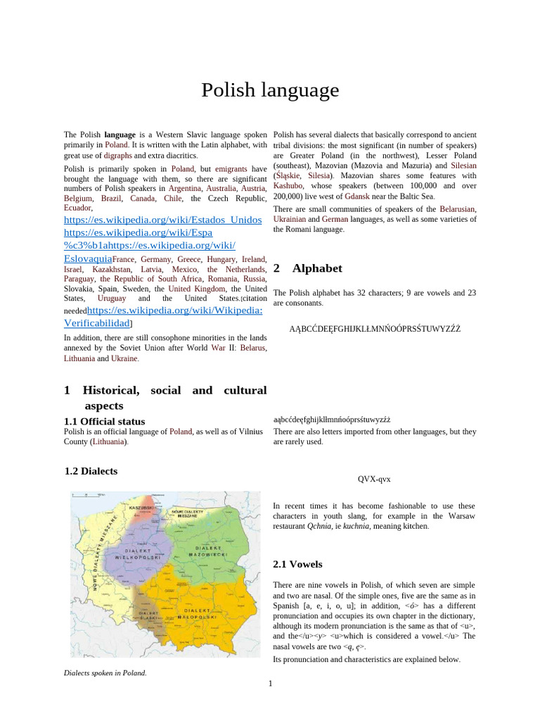 Polish Language | PDF | Vowel | Stress (Linguistics)