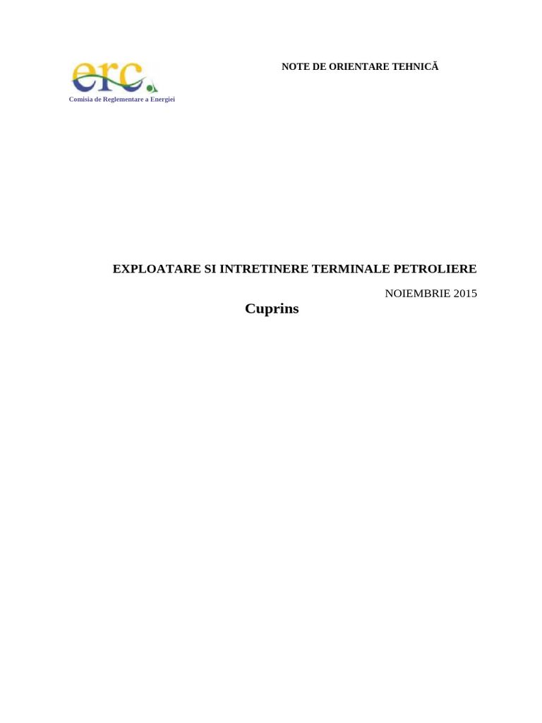 Operarea Și Întreținerea Terminalelor Petroliere | PDF