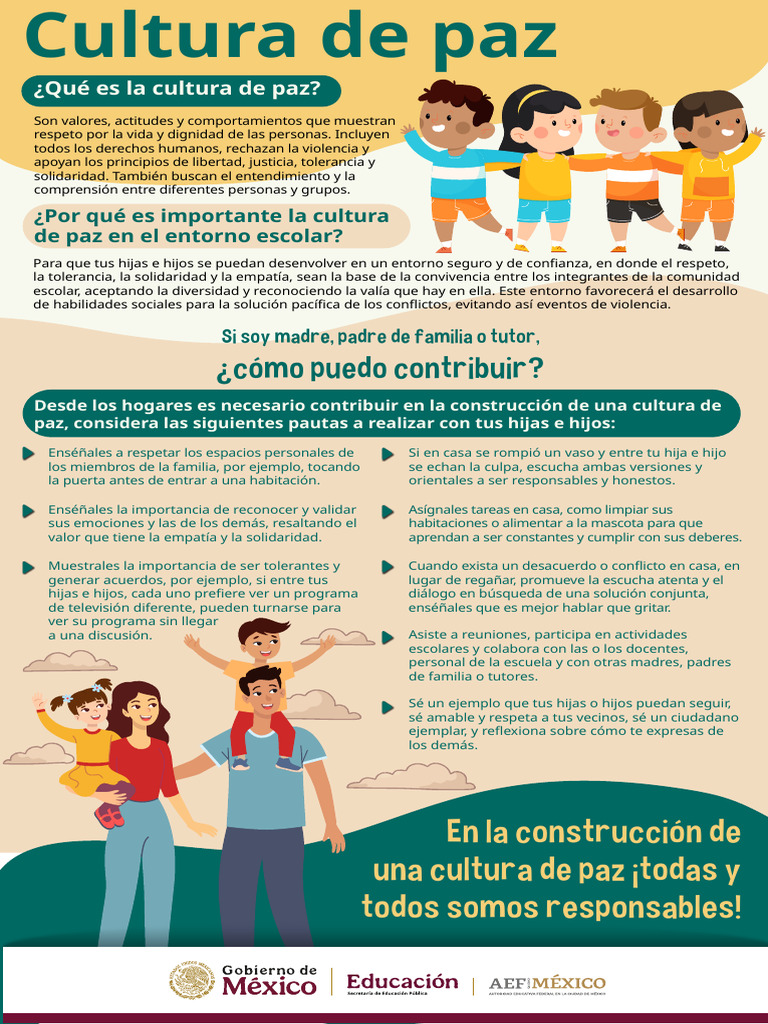 Fomentando la Cultura de Paz en Casa | PDF | Tolerancia | Familia