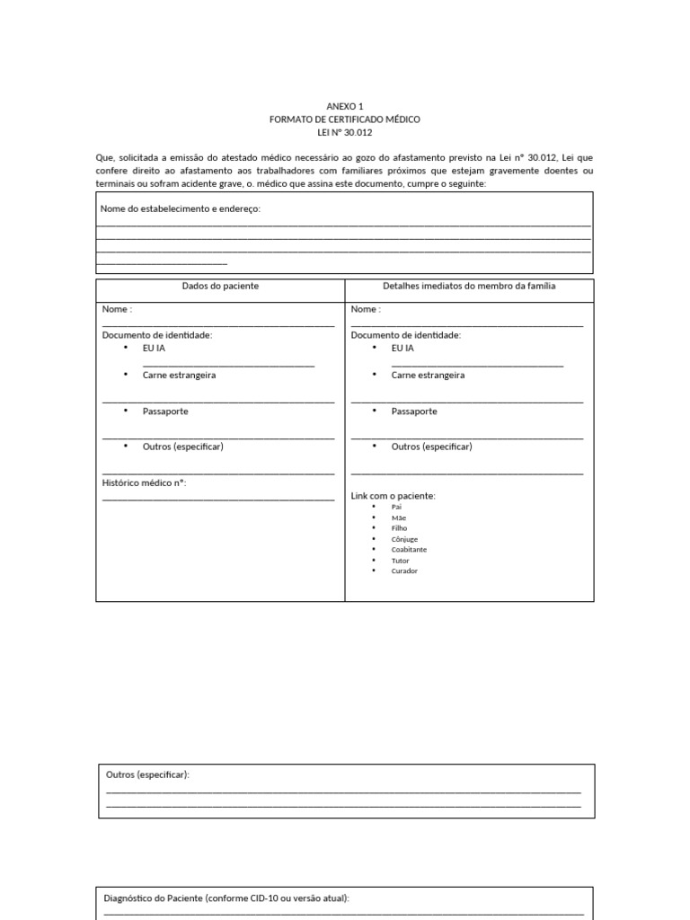 Certificado da lei n 30012 por doen a de familiar direto file