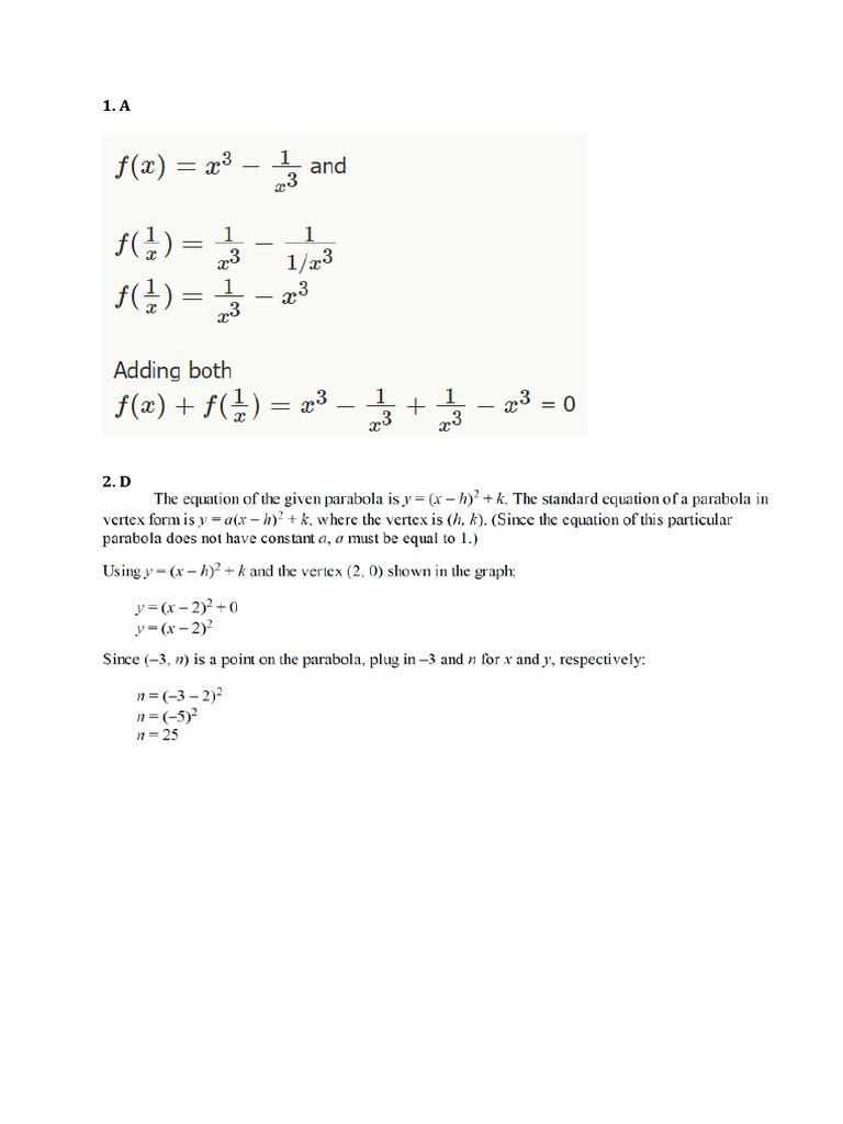 Geometry and Algebra Problem Solutions | PDF | Line (Geometry) | Area