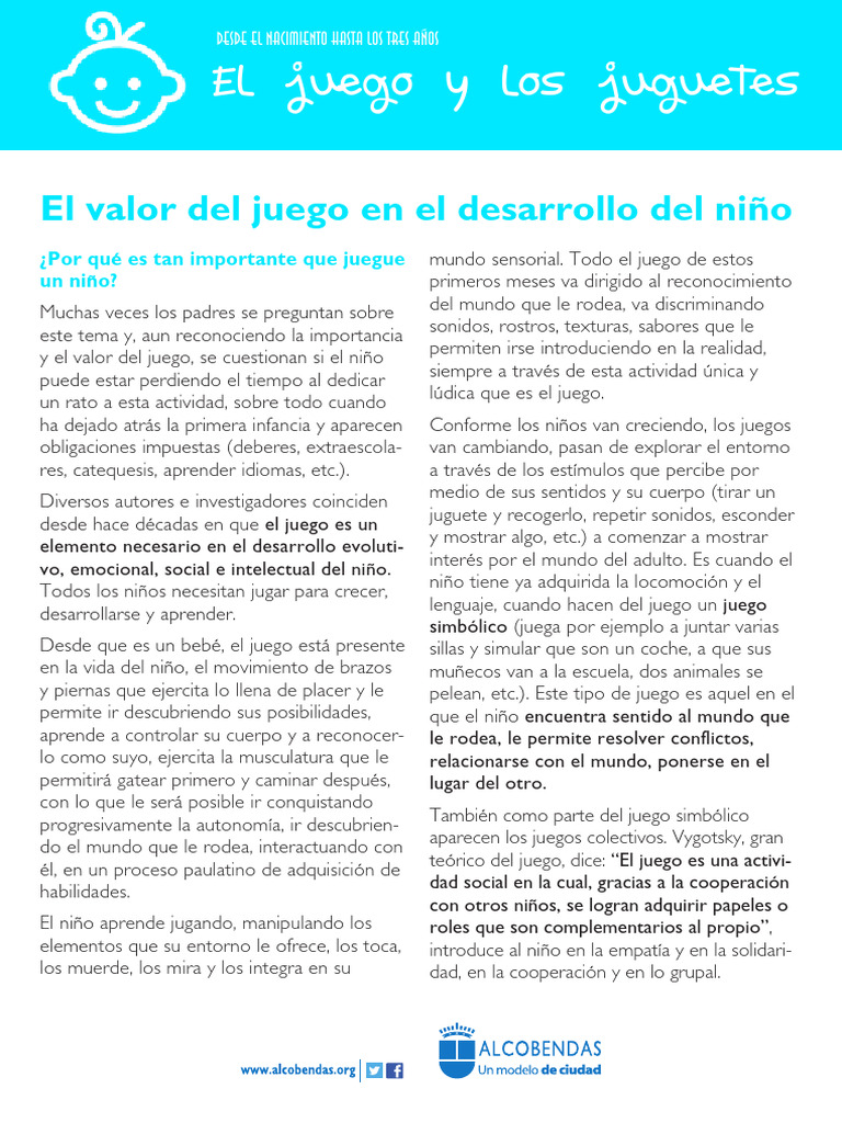 Importancia del juego en la infancia | PDF | Juguetes