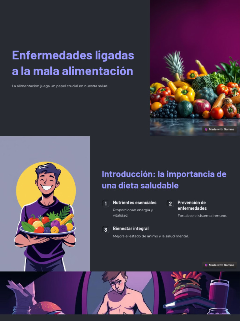 Enfermedades Ligadas A La Mala Alimentacion | PDF