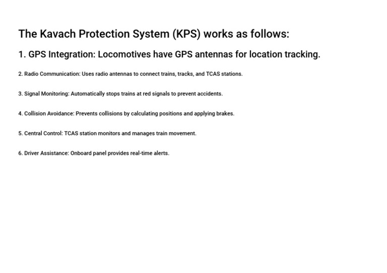 Kavach Protection System Overview | PDF
